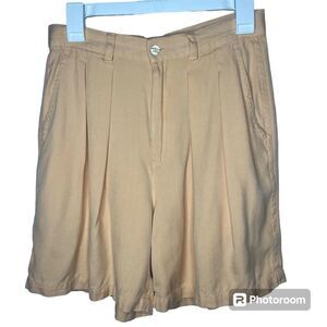 Vintage Tommy Bahama Orange Sherbert Pleated Silk Women’s Shorts Size 10